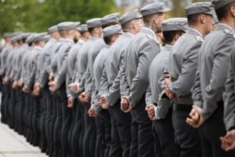 Army soldiers of an honour formation of the final roll call of the Bundeswehr missions MINUSMA and
