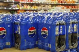 February 2024: Pepsi bottles in the supermarket