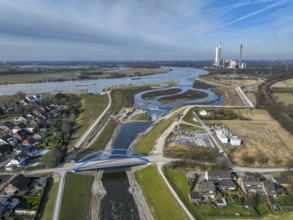 Dinslaken, Voerde, North Rhine-Westphalia, Germany - New Emscher estuary into the Rhine.