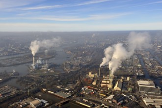 Inversion weather situation in Hamburg. An inversion is a weather situation characterised by a