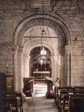 Die parish church St. Nicholas, Studland, England / the parish church of St. Nicholas, England,