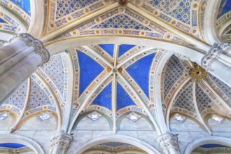 Abbey church interior, Certosa di Pavia monastery, Certosa di Pavia, Lombardy, Italy, Europe