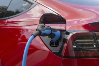 Electric car at the charging station