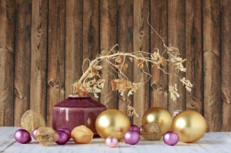 Christmas, Christmas time, Still life with tree baubles, Germany, Europe
