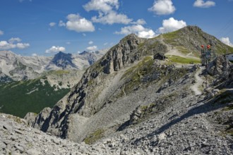 View of the Hafelekar of the Innsbruck North Chain of the Alps, Alpine landscape, Innsbruck, Tyrol,