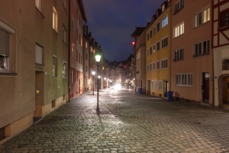 Historic houses in the old town, Weißgerbergasse, Nuremberg, Middle Franconia, Bavaria, Germany,