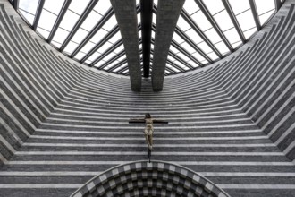 Chiesa di San Giovanni Battista, interior view, architect Mario Botta, Mogno, near Fusio,