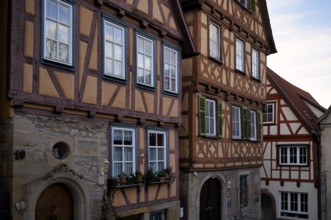 Row of houses, former deaconry, half-timbered houses, Schiller town of Marbach am Neckar,