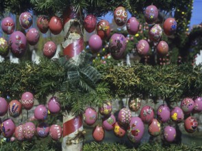 Easter custom, Easter fountain in Franconian Switzerland, detail