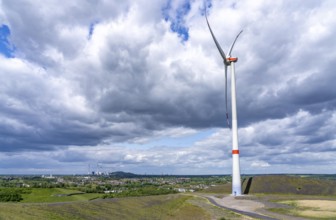 The Mottbruchhalde, wind turbine, hub height of 131 metres, type Enercon E-138, Gladbeck, North