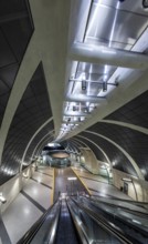 Modern architecture of the Heumarkt light rail station. Kölner Verkehrs-Betriebe AG (KVB) is a