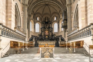 Interior of St Peter's Cathedral, UNESCO World Heritage Site in Trier, Rhineland-Palatinate,