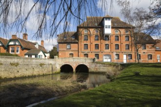 Hawks Mill watermill built 1884 now converted to housing, Needham Market, Suffolk, England, United