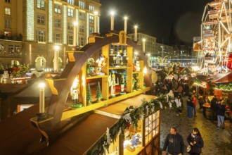 The Dresden Striezelmarkt is a Christmas market in Dresden. It has been held in Advent since 1434,