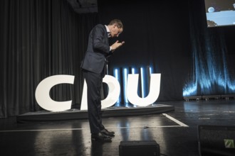 CDU Secretary General Carsten Linnemann attends the CDU policy convention in Cologne, 1 March 2024