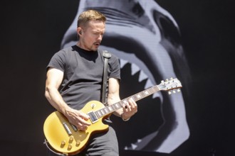 Adenau, Germany, 9 June 2024: H-Blockx (Tim Tinte Humpe, guitarist) play at Rock am Ring. The