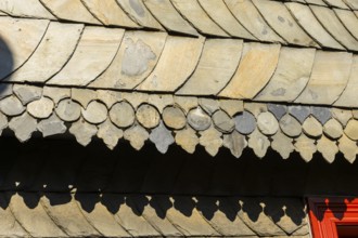 Particularly ornate slate decorations, Old Town, Goslar, Lower Saxony, Germany, Europe