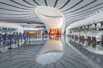 Terminal of the new Beijing Daxing New International Airport (PKX) in Beijing, China, Asia
