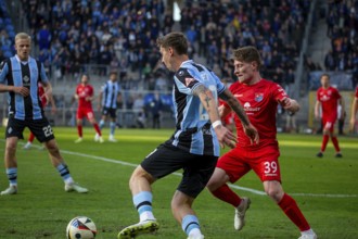 Football 3rd division, 2024/25 season, matchday 32: Waldhof Mannheim vs SpVgg Unterhaching***Dual