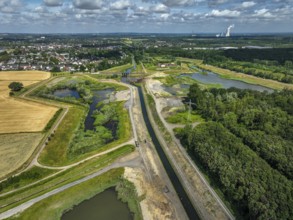 Dortmund / Castrop-Rauxel, North Rhine-Westphalia, Germany, renaturalisation of the Emscher, flood