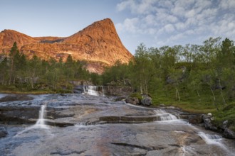 Mountains at the Efjord, near Narvik, Tysfjord, Ofoten, Nordland, Norway, Europe