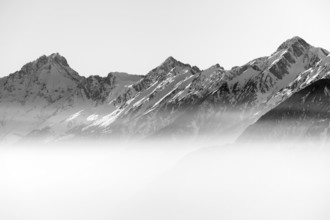 Nordkette above Innsbruck in winter, Karwendel mountains, Tyrol, Austria, Europe