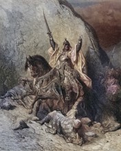 Saladin Salah ed Din Yusuf Sultan during the Second Crusade, Historical, digitally restored