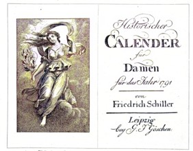 Cover picture, historical calendar for ladies by Friedrich Schiller for the year 1791, digital