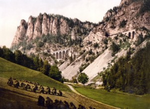 Semmering railway to Krausel, Krauselklause, Styria, formerly Austro-Hungary, today Austria, c.