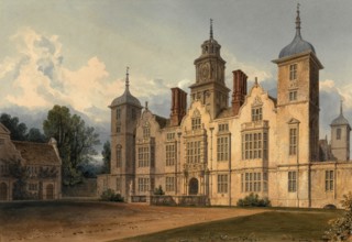 South Front of Blickling Hall, Norfolk, the Seat of the Lord Suffield, England, digitally restored
