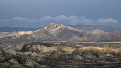 Desert landscape, Gorafe desert, semi-desert, Granada, Andalusia, Spain, Europe