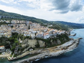 Pizzo from a drone, Calabria, Italy, Europe