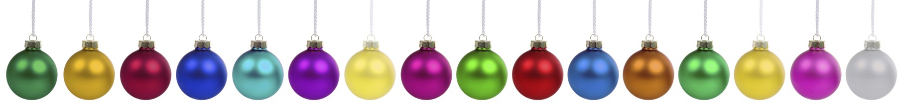 Christmas baubles Christmas decoration baubles ball banner in a row clipping in Stuttgart, Germany,