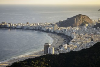 View from Sugarloaf Mountain to Copacabana in Rio de Janeiro. 21.07.2024. Photographed on behalf of