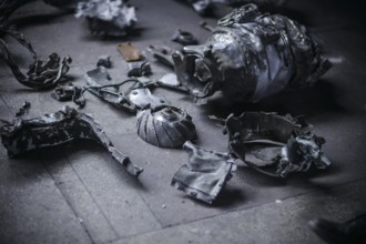 Annalena Bärbock (Alliance 90/The Greens), Federal Foreign Minister, visits a power plant destroyed