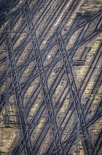 Track system and track apron with points, symbolic photo, Frankfurt am Main main station, Hesse,