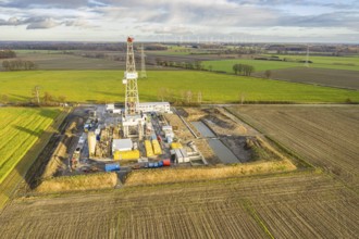 Final construction phase of oil rig, used for tool tests only, company Baker Hughes, Ahnsbeck near