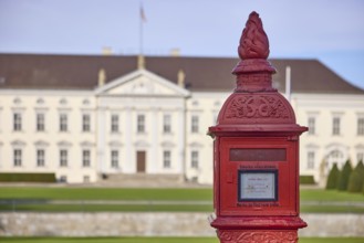 Historic fire alarm at Bellevue Palace, Spreeweg, Berlin, capital city, independent city, federal