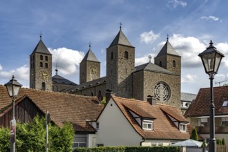 Monastery church of Münsterschwarzach Abbey in Schwarzach am Main, Bavaria, Germany, Europe