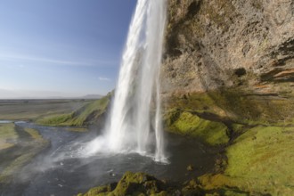 Seljalandsfoss, most popular waterfall, located in southern iceland