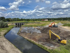 Dortmund / Castrop-Rauxel, North Rhine-Westphalia, Germany, renaturalisation of the Emscher, flood