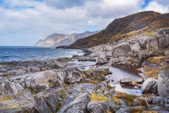 Fjords near Mefjordvaer on the island of Senja in Norway