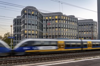 The headquarters of the logistics service provider DB Schenker AG, on Kruppstrasse, at the main