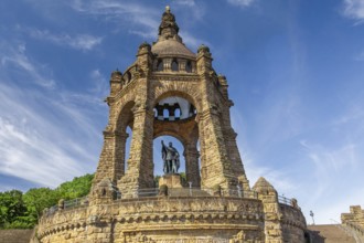 Kaiser Wilhelm Monument, Porta Westfalica, Weser Valley, Weserbergland, North Rhine-Westphalia,