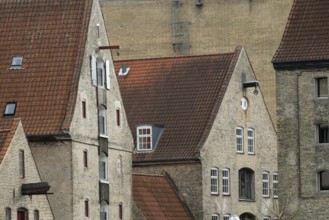 Old warehouses and cultural centre The Arctic House or Det Arktische Hus, Christianshavn district,