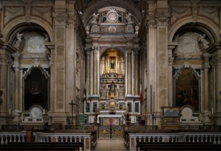 Interior view, chancel, Loreto Church, Igreja do Loreto, Lisbon, Portugal, Europe
