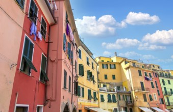 Italy, Beautiful colorful Vernazza streets in Cinque Terre, Europe