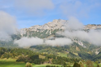 Mountains in autumn colours, Berchtesgaden Alps, Berchtesgaden National Park, Berchtesgadener Land,