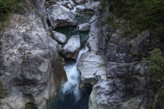 Rocks, rock formations, Verzasca River, near Lavertezzo, Verzasca Valley, Valle Verzasca, Canton