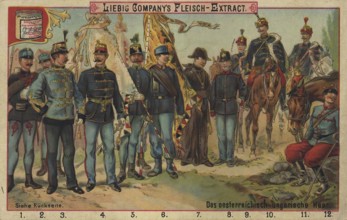 Picture series The Austro-Hungarian Army, Liebig picture, digitally restored reproduction of a
